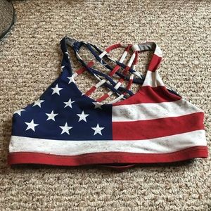 Born Primitive flag sports bra